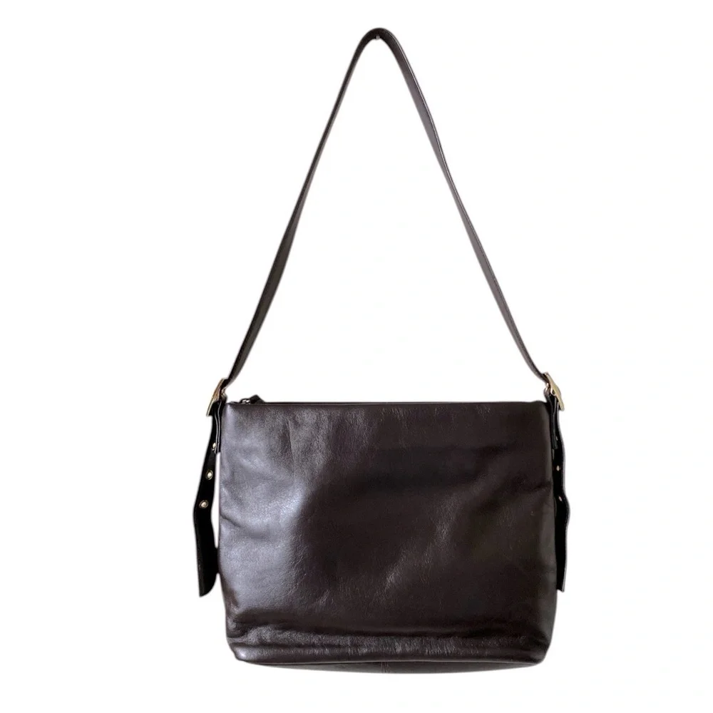 Etienne Aigner Vintage Genuine Cowhide Brown Leather Crossbody Handbag OS